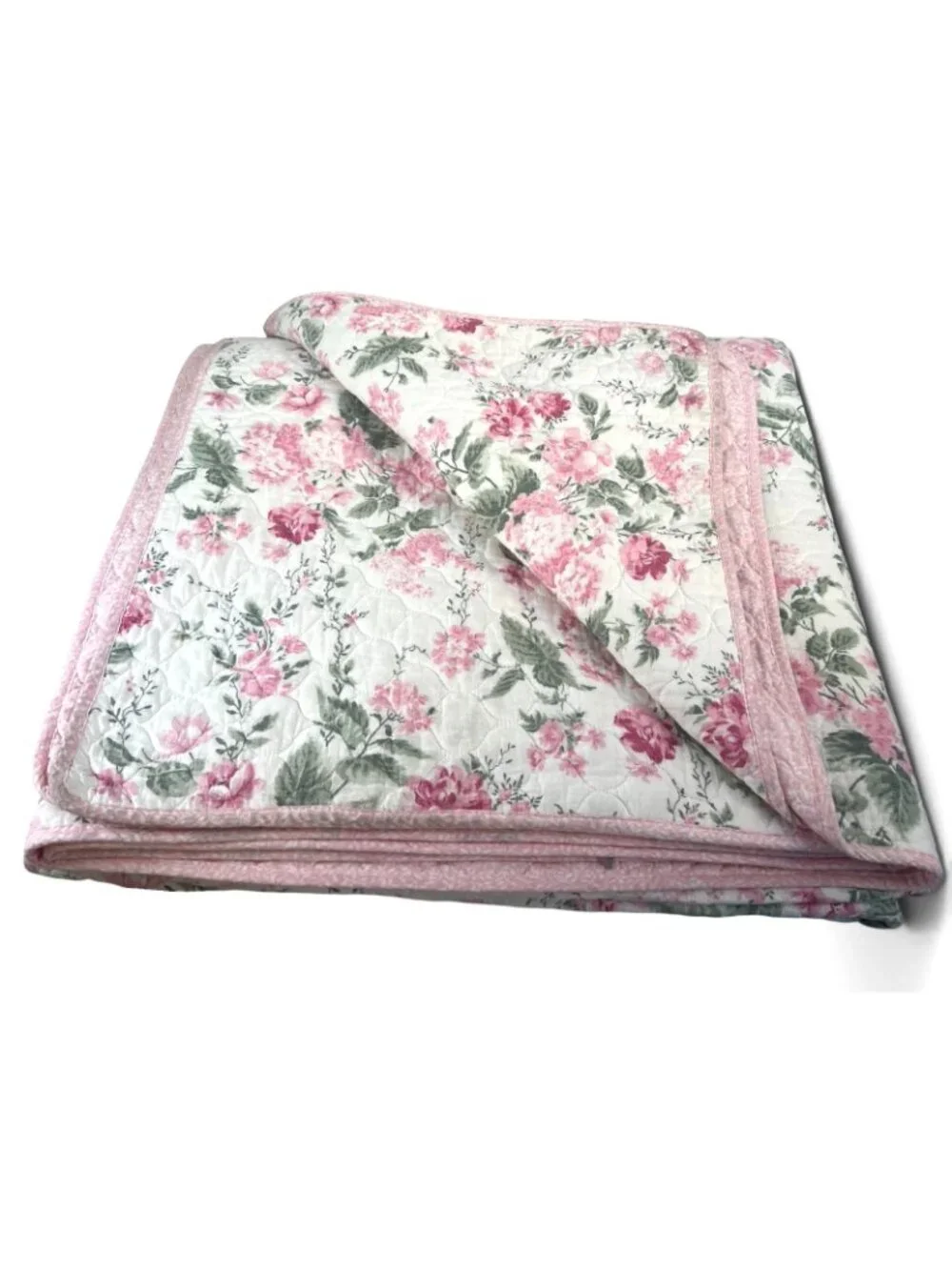 Laura Ashley Breezy Floral King Quilt set 104”x 90” Cottage Core Shabby Chic
